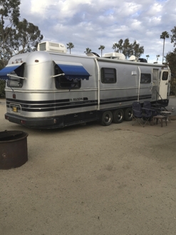 2nd outing camped at Doheny State Beach. Discovered awning needs new fabric.